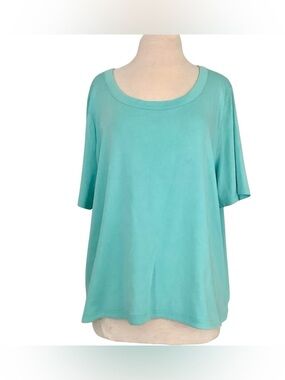 Talbots Aqua Women's Relaxed Scoop Neck Tee
